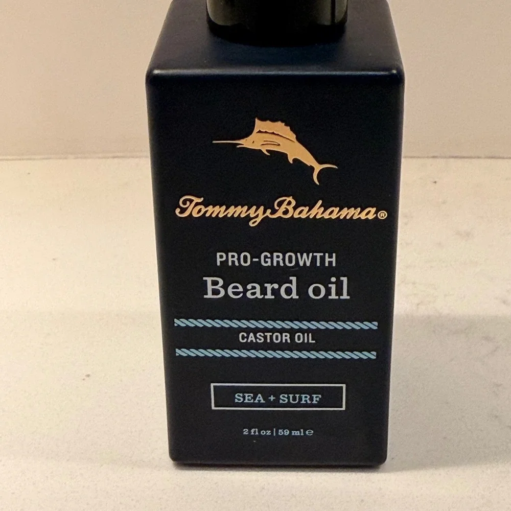 Tommy Bahama Pro-Growth Beard Oil 2 Bottles (2 fl oz x 2) Sea & Surf Castor Oil